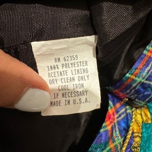 Women's Jackets size 12 multi color boho vintage patchwork maximalist glam D - Picture 6 of 9